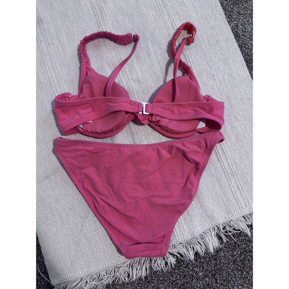 NWT Sanctuary Swim 2 Piece Underwire Bikini Sz Medium Watermelon, Coral Swimsuit - Picture 3 of 3